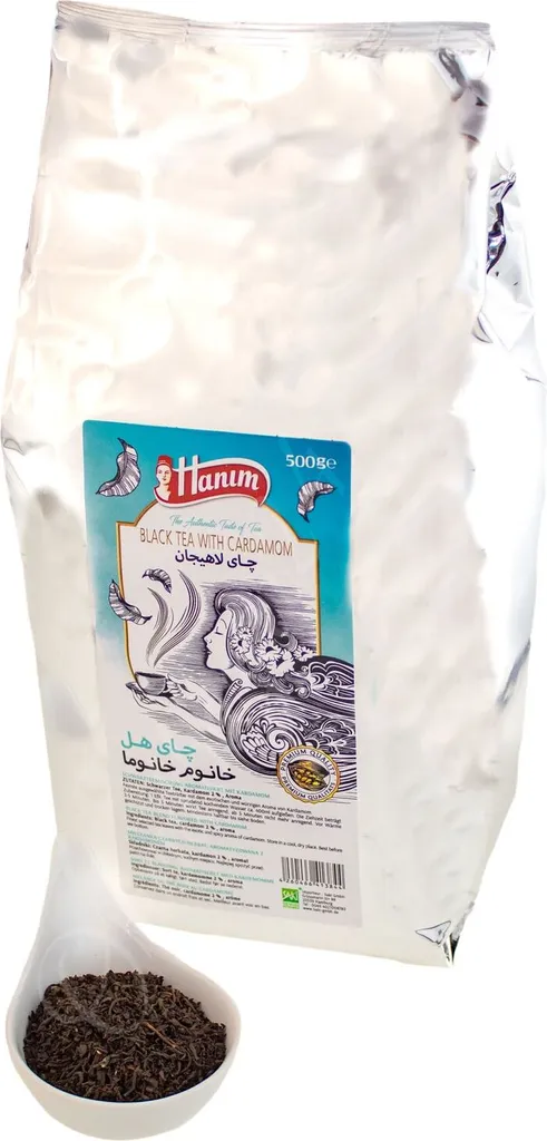Hanim -Schwarz Tee Mit Kardamom Aus Lahijan 500gr 4 Hanim -Schwarz Tee Mit Kardamom Aus Lahijan 500gr – Bild 2