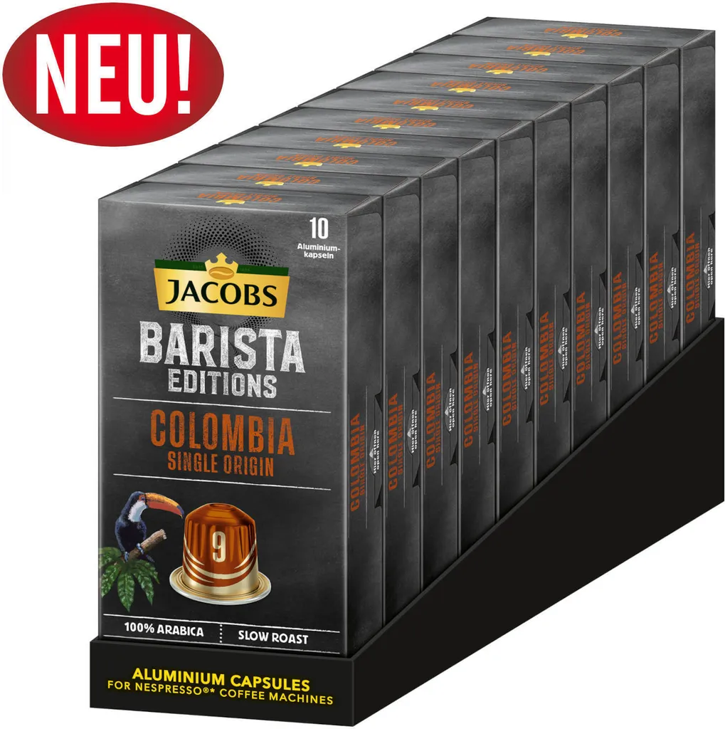 JACOBS Kapseln Barista Editions Colombia Origin 9 10 X 10 Nespresso®* Kompatibel 3 JACOBS Kapseln Barista Editions Colombia Origin 9 10 X 10 Nespresso®* Kompatibel