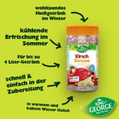KING GEORGE Kirsch-Banane -Teegetränk 4L 400g PETD | 6er VPE -Drink World Store 71c0d25aa961c8ada2ead27c8f4237c0