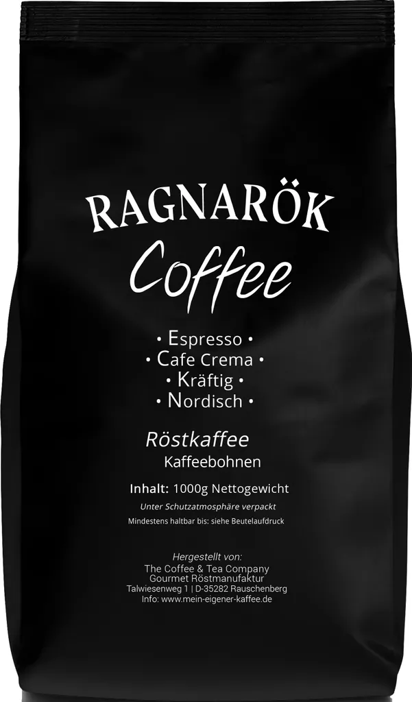 C&T Ragnarök Coffee Ganze Kaffeebohnen - Als Espresso Und Cafe Crema Trinkbar - Kräftig, Nordisch, Würzig, Aromatisch (1000g) 4 C&T Ragnarök Coffee Ganze Kaffeebohnen - Als Espresso Und Cafe Crema Trinkbar - Kräftig, Nordisch, Würzig, Aromatisch (1000g) – Bild 2