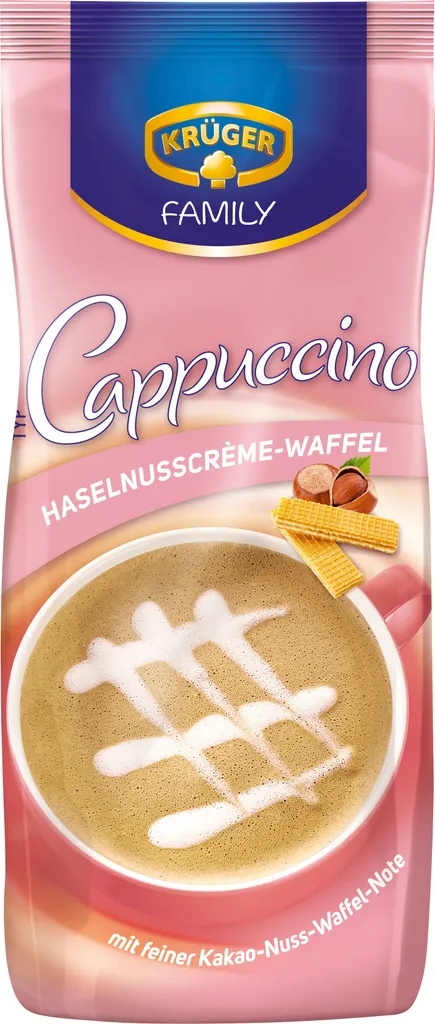 Krüger Family Cappuccino Haselnusscrème- Waffel | 500-g-Beutel 3 Krüger Family Cappuccino Haselnusscrème- Waffel | 500-g-Beutel