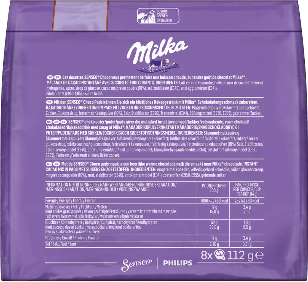 SENSEO Pads Milka Senseopads 80 Getränke Kakaogetränk Kakao-Pads Schoko Softpads 6 SENSEO Pads Milka Senseopads 80 Getränke Kakaogetränk Kakao-Pads Schoko Softpads – Bild 4