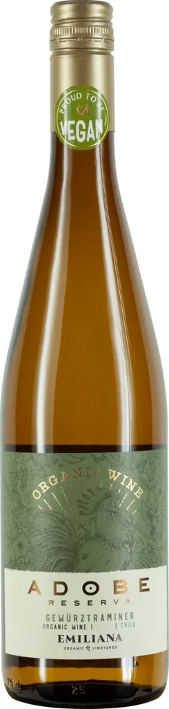 Emiliana Adobe Reserva, Gewürztraminer Valle Del Rapel, Biowein, Vegan