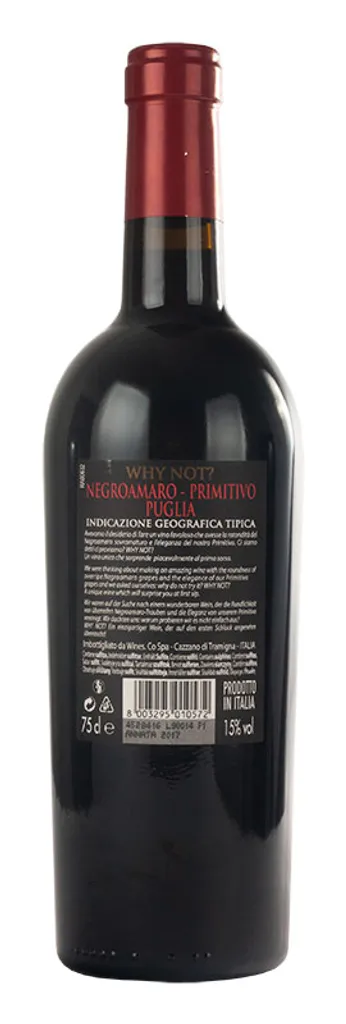 Why Not Negroamaro Zinf. 15% 0,75L (I) 4 Why Not Negroamaro Zinf. 15% 0,75L (I) – Bild 2