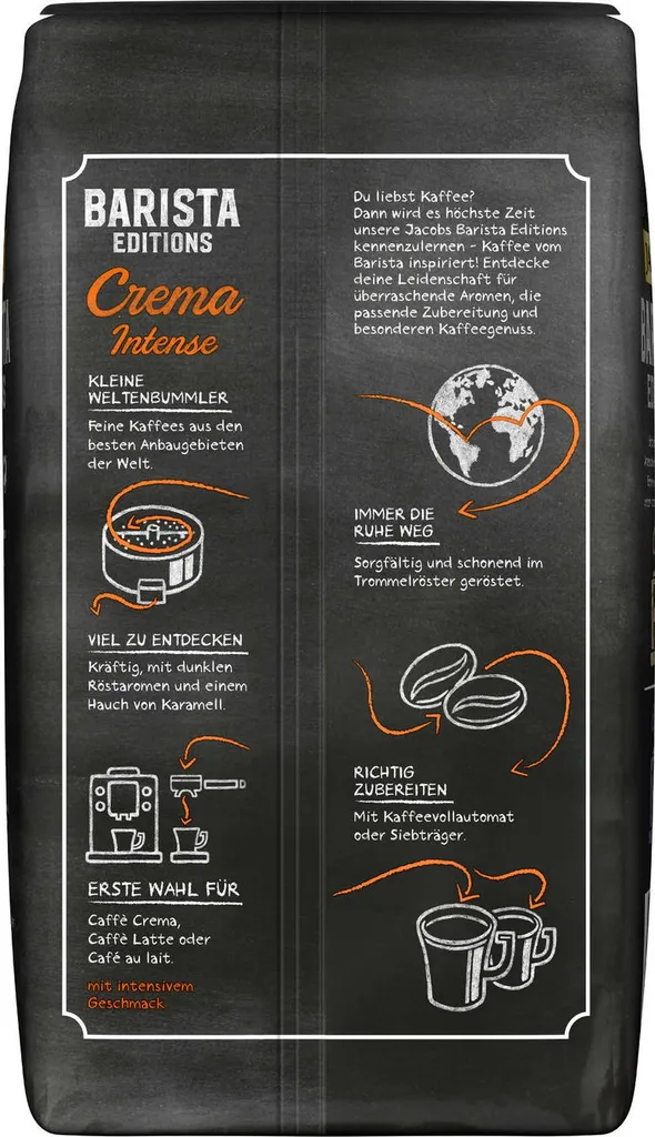 JACOBS Kaffeebohnen Barista Editions Crema Intense 2 X 1kg Ganze Kaffee Bohnen 7 JACOBS Kaffeebohnen Barista Editions Crema Intense 2 X 1kg Ganze Kaffee Bohnen – Bild 5