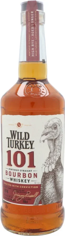 Wild Turkey 101 Kentucky Straight Bourbon Whiskey | 50,5 % Vol | 0,7 L -Drink World Store 86e2e18f12d0de92a6568c084ebbabcd