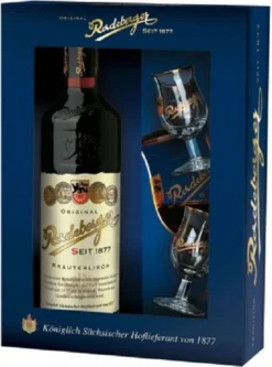 Original Radeberger Kräuterlikör Präsentpackung Mit 2 Gläsern