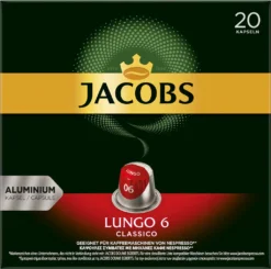 JACOBS Kapseln Nespresso®* Kompatibel Je 20 Kapseln Lungo 6 Classico + Decaffeinato 6 Lungo + Lungo 8 Intenso + Espresso 12 Ristretto - Insgesamt 160 Getränke 10 JACOBS Kapseln Nespresso®* Kompatibel Je 20 Kapseln Lungo 6 Classico + Decaffeinato 6 Lungo + Lungo 8 Intenso + Espresso 12 Ristretto - Insgesamt 160 Getränke -Drink World Store 8d1d1419b56d4e27627f48482b5daebe 1