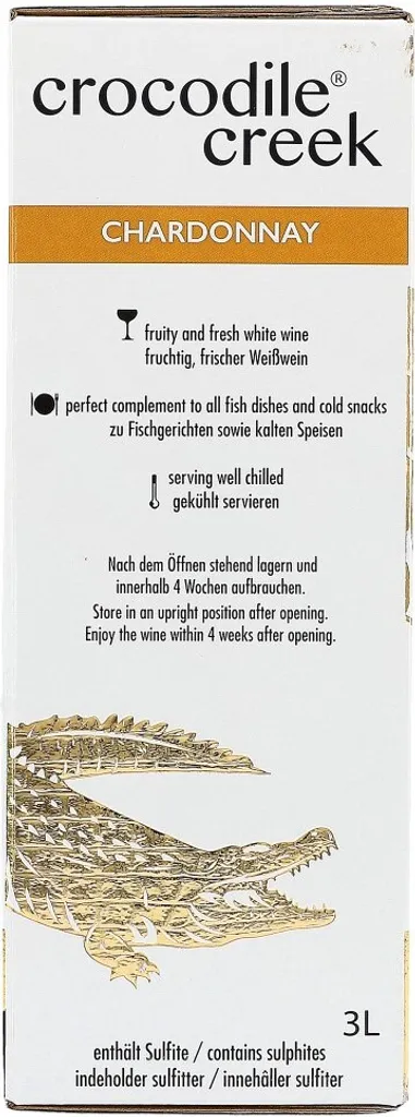 Crocodile Creek Chardonnay 13% 3 Ltr 4 Crocodile Creek Chardonnay 13% 3 Ltr – Bild 2