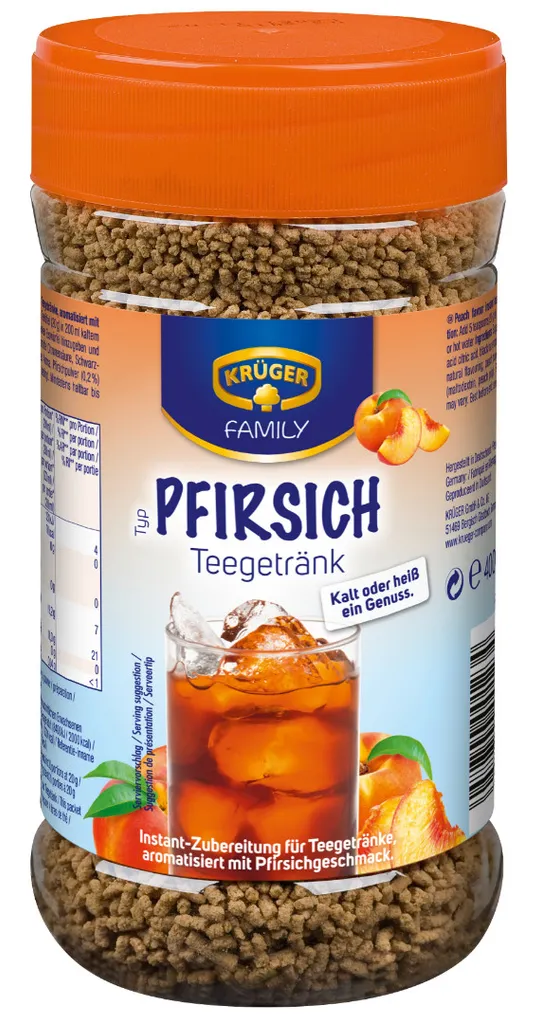 KRÜGER FAMILY Typ Pfirsich Teegetränk 400 G 3 KRÜGER FAMILY Typ Pfirsich Teegetränk 400 G