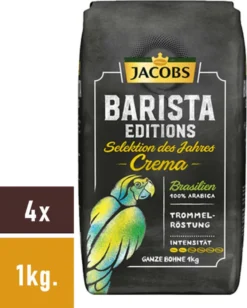 JACOBS Kaffeebohnen Barista Editions Crema Do Brasil 4 X 1 Kg Geröstete Bohnen 23 JACOBS Kaffeebohnen Barista Editions Crema Do Brasil 4 X 1 Kg Geröstete Bohnen -Drink World Store 90b5544119645e8574c4433ffc1193c5