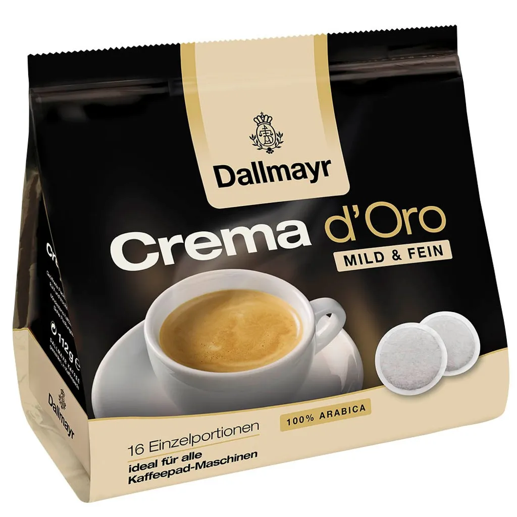 Dallmayr Crema D'Oro Mild & Fein | 16 Kaffeepads 4 Dallmayr Crema D'Oro Mild & Fein | 16 Kaffeepads – Bild 2