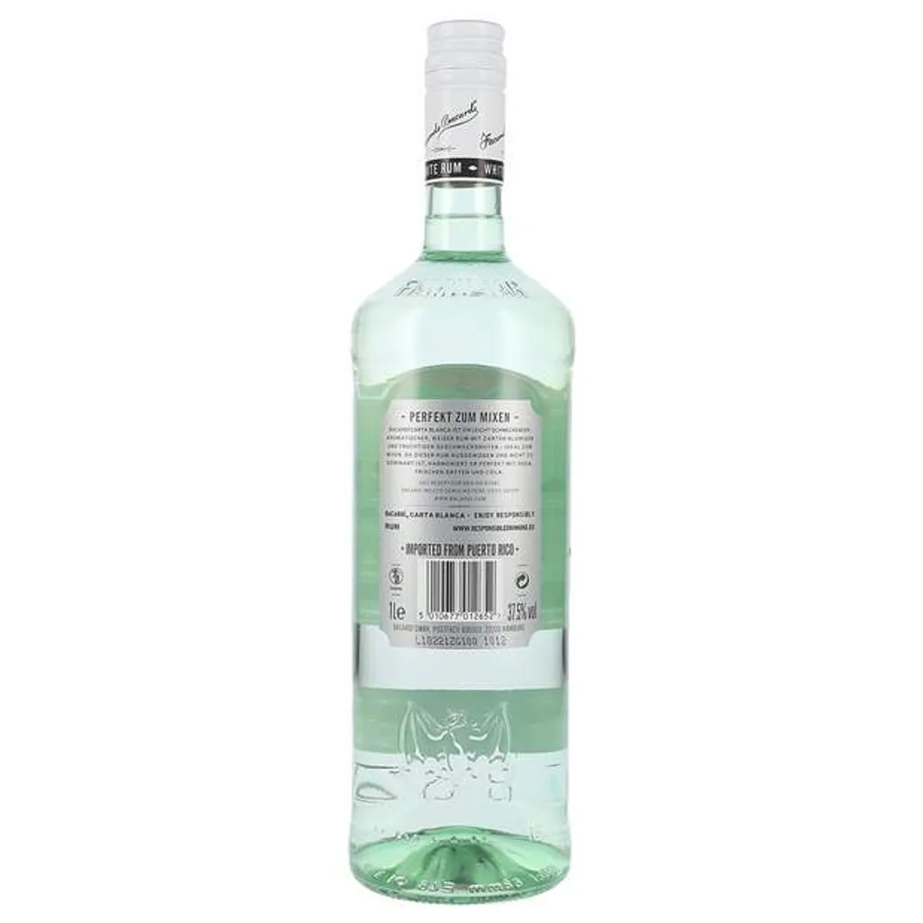 Bacardi Carta Blanca Rum | 37,5 % Vol | 1,0 L 6 Bacardi Carta Blanca Rum | 37,5 % Vol | 1,0 L – Bild 4