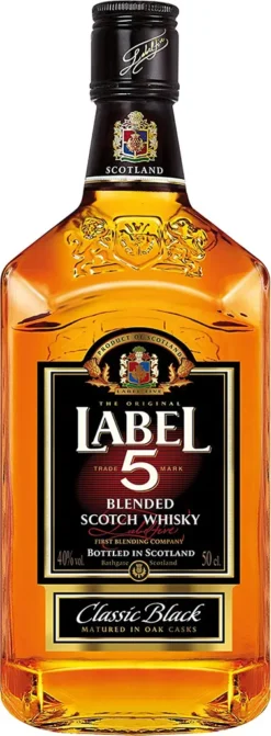 Label 5 Classic Black Blended Scotch Whisky 40 Prozent 500ml