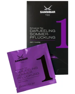 SANSIBAR TEE Schwarztee NR. 1 DARJEELING SOMMERPFLÜCKUNG, 20er Box