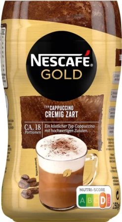 Nescafé® Nescafé Gold Typ Cappuccino Cremig Zart | 250g 22 Nescafé® Nescafé Gold Typ Cappuccino Cremig Zart | 250g -Drink World Store 9e3c942f7974c020013b39b3f329c6b5