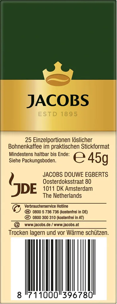 JACOBS Typ Cafe Crema Löslicher Kaffee 12 X 25 Sticks 8 JACOBS Typ Cafe Crema Löslicher Kaffee 12 X 25 Sticks – Bild 6