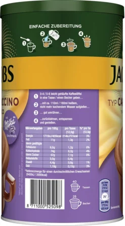 JACOBS Typ Choco Cappuccino 6 X 500 G Dosen Instantkaffee Mit Milka-Geschmack -Drink World Store a16c0ec6d55ea33ef0666f81d86de939