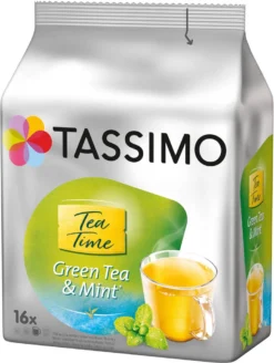 TASSIMO Kapseln Tea Time Grüner Tee Mit Minze 5 X 16 Getränke Teekapseln T-Discs -Drink World Store a82f1b7a35f37f0f1387c1a7bed824dd