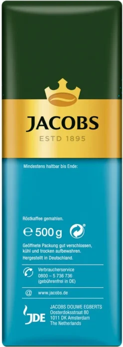 JACOBS Auslese Mild + Sanft Filterkaffee 12 X 500 G Kaffee Gemahlen 12 JACOBS Auslese Mild + Sanft Filterkaffee 12 X 500 G Kaffee Gemahlen -Drink World Store a926687809516e782eee3f08a7f6eae2 1