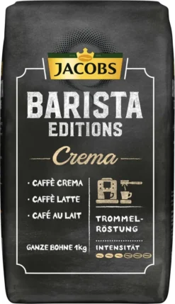 JACOBS Kaffeebohnen Barista Editions Crema 2x1 Kg Ganze Kaffee Bohnen Geröstet 10 JACOBS Kaffeebohnen Barista Editions Crema 2x1 Kg Ganze Kaffee Bohnen Geröstet -Drink World Store ab9ca3100f459aa8a226ca51bca84e41