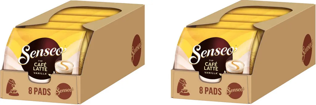 Senseo Café Latte Vanilla 10er Pack Kaffee Pads 10x 8 Pads, 80 Getränke 3 Senseo Café Latte Vanilla 10er Pack Kaffee Pads 10x 8 Pads, 80 Getränke