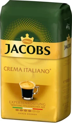 JACOBS Kaffeebohnen Expertenröstung Crema Italiano Bohnenkaffee 2 X 1 Kg Ganze Bohne -Drink World Store b061bb531058ef760a6f18bf3739e3d3