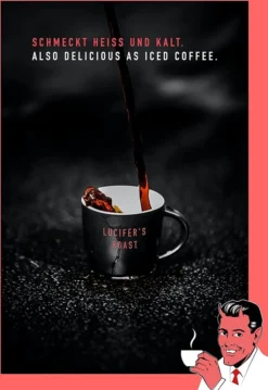 LUCIFER'S ROAST 4x1kg Espresso By KIQO Aus Italien - Starke Kaffeebohnen Für Kaffeevollautomaten Und Siebträger - Säurearm - 100% Robusta (ganze Bohnen, 4x1kg) -Drink World Store b115f2fb01b217c71a196e369658d405