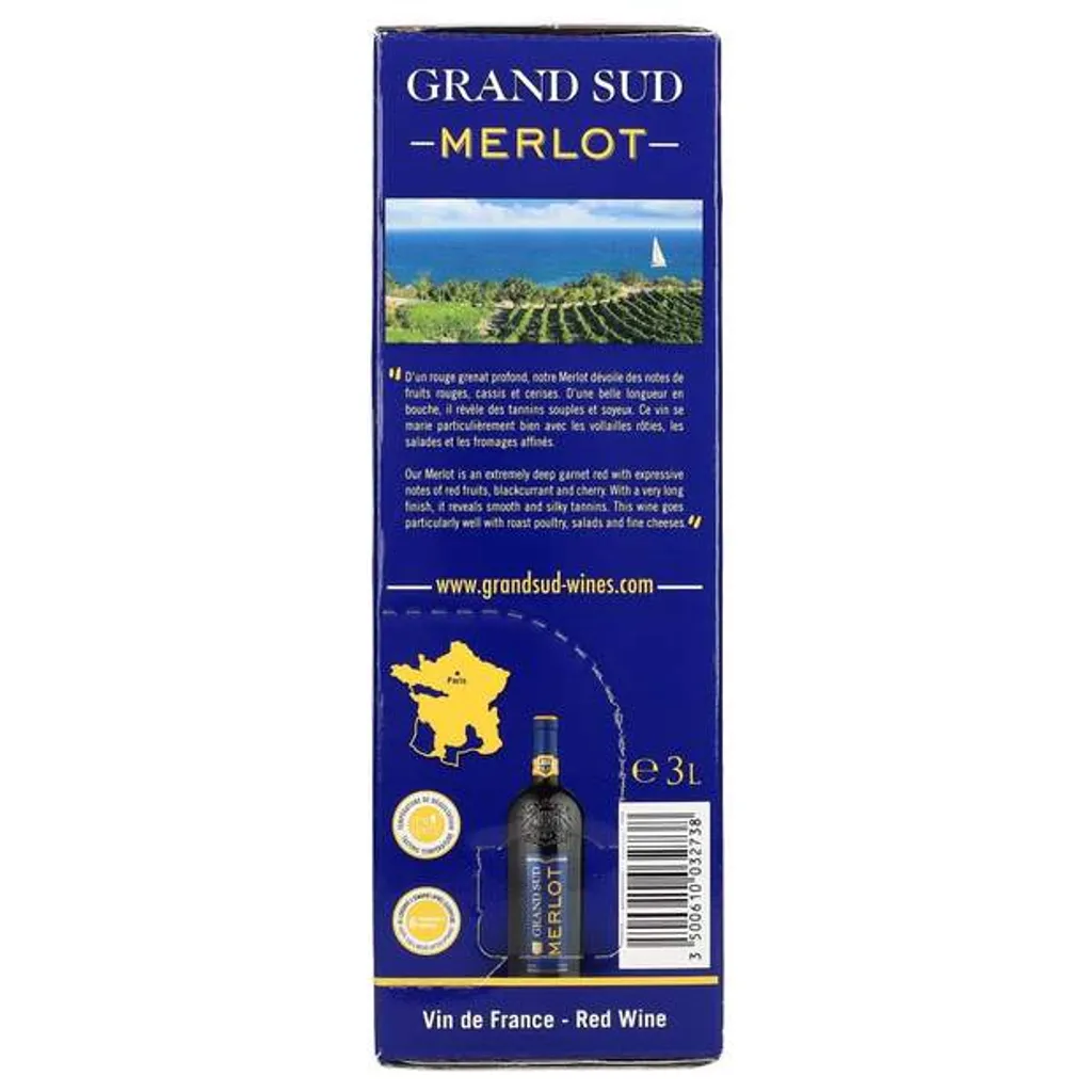 Grand Sud Merlot 13% 3,0L BiB (F) 9 Grand Sud Merlot 13% 3,0L BiB (F) – Bild 7
