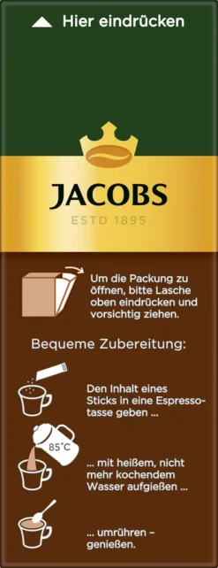 Jacobs Typ Espresso Sticks | Löslicher Kaffee | 25 Portionen 17 Jacobs Typ Espresso Sticks | Löslicher Kaffee | 25 Portionen -Drink World Store b3cea2dec72db7dbdf0e62ed188f067e