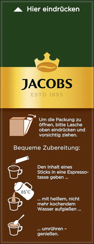 Jacobs Typ Espresso Sticks | Löslicher Kaffee | 25 Portionen 7 Jacobs Typ Espresso Sticks | Löslicher Kaffee | 25 Portionen – Bild 5