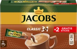 JACOBS Löskaffee 3in1 Classic Löslicher Kaffee 12 X 10+2 Sticks Instantkaffee -Drink World Store b3f7a1034889cbb2f92e5f63677387c8