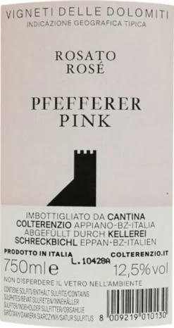 Pfefferer Pink Delle Dolomiti IGT Roséwein Trocken 9 Pfefferer Pink Delle Dolomiti IGT Roséwein Trocken -Drink World Store b606bf0e2f75e3569cc2541a9733ddc9
