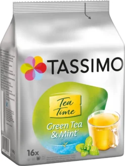 TASSIMO Kapseln Tea Time Grüner Tee Mit Minze 5 X 16 Getränke Teekapseln T-Discs -Drink World Store b7474d8339c028aac1ca7c367faa2ef9