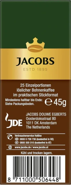 JACOBS Espresso Löslicher Kaffee 12er Pack - 12 X 25 Sticks -Drink World Store be6a9d5507e6f842196145add36453c2