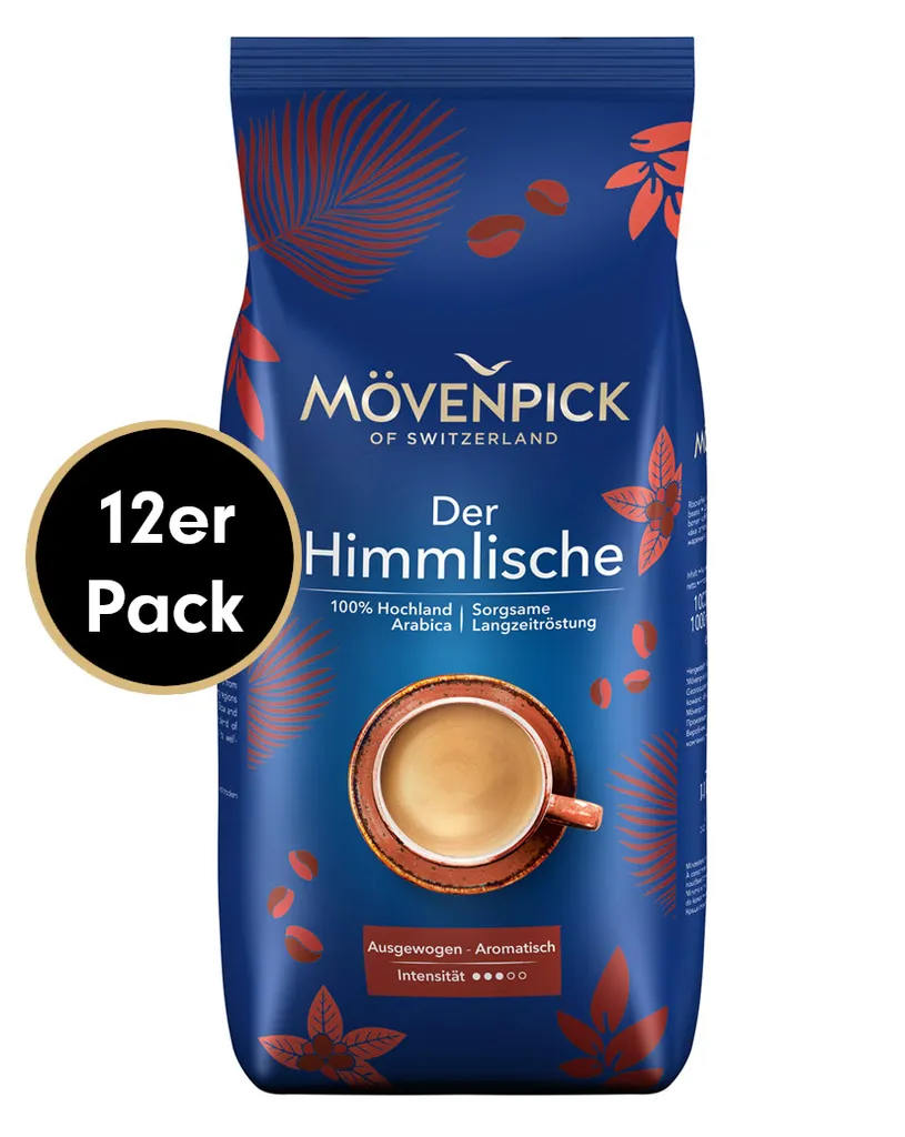 Kaffee-Sparpaket DER HIMMLISCHE Von Mövenpick, 12x1000g Bohnen 3 Kaffee-Sparpaket DER HIMMLISCHE Von Mövenpick, 12x1000g Bohnen