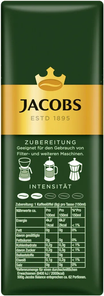 JACOBS Krönung Balance Filterkaffee 12 X 500 G Gemahlener Röstkaffee 7 JACOBS Krönung Balance Filterkaffee 12 X 500 G Gemahlener Röstkaffee – Bild 5