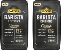 JACOBS Kaffeebohnen Barista Editions Crema 2 X 1 Kg Ganze Bohne + 1 Aluminium Dose Im Barista Design -Drink World Store befc82f0495111b85bfdf4562f04b967