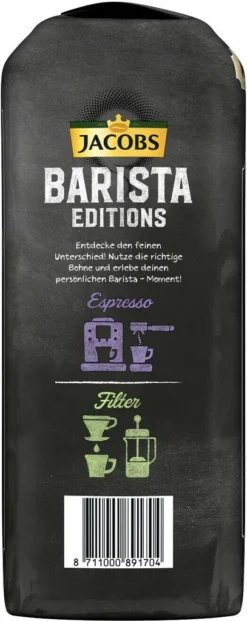 JACOBS Kaffeebohnen Barista Editions Crema 2 X 1 Kg Ganze Bohne + 1 Aluminium Dose Im Barista Design -Drink World Store c40e9596687c5302ce75acc9d87cd257 3