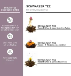 Creano 6 Teeblumen Erblühtee In Edler Geschenkbox Zum Probieren - Schwarztee (3 Verschiedene Sorten Teerosen) 10 Creano 6 Teeblumen Erblühtee In Edler Geschenkbox Zum Probieren - Schwarztee (3 Verschiedene Sorten Teerosen) -Drink World Store c4f1bc062e022ff0e6a187476cf104c6
