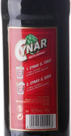 Cynar | 16,5 % Vol | 0,7 L -Drink World Store c6d1bacda0c8daf6175484e53b1ab8eb