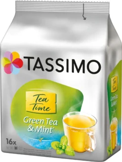 TASSIMO Kapseln Tea Time Grüner Tee Minze T Discs Teekapseln 16 Getränke Teekapseln -Drink World Store c9d2626802d870f1eaedc97f06a6678e