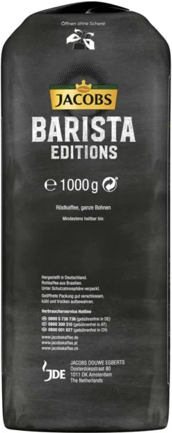 Jacobs Barista Editions Selektion Des Jahres Brasilien, Bohnenkaffee, Ganze Bohnen, Röstkaffee, Kaffeebohnen, 1000 G 12 Jacobs Barista Editions Selektion Des Jahres Brasilien, Bohnenkaffee, Ganze Bohnen, Röstkaffee, Kaffeebohnen, 1000 G -Drink World Store cc07a0e86ad8e9d374911280dce7986b
