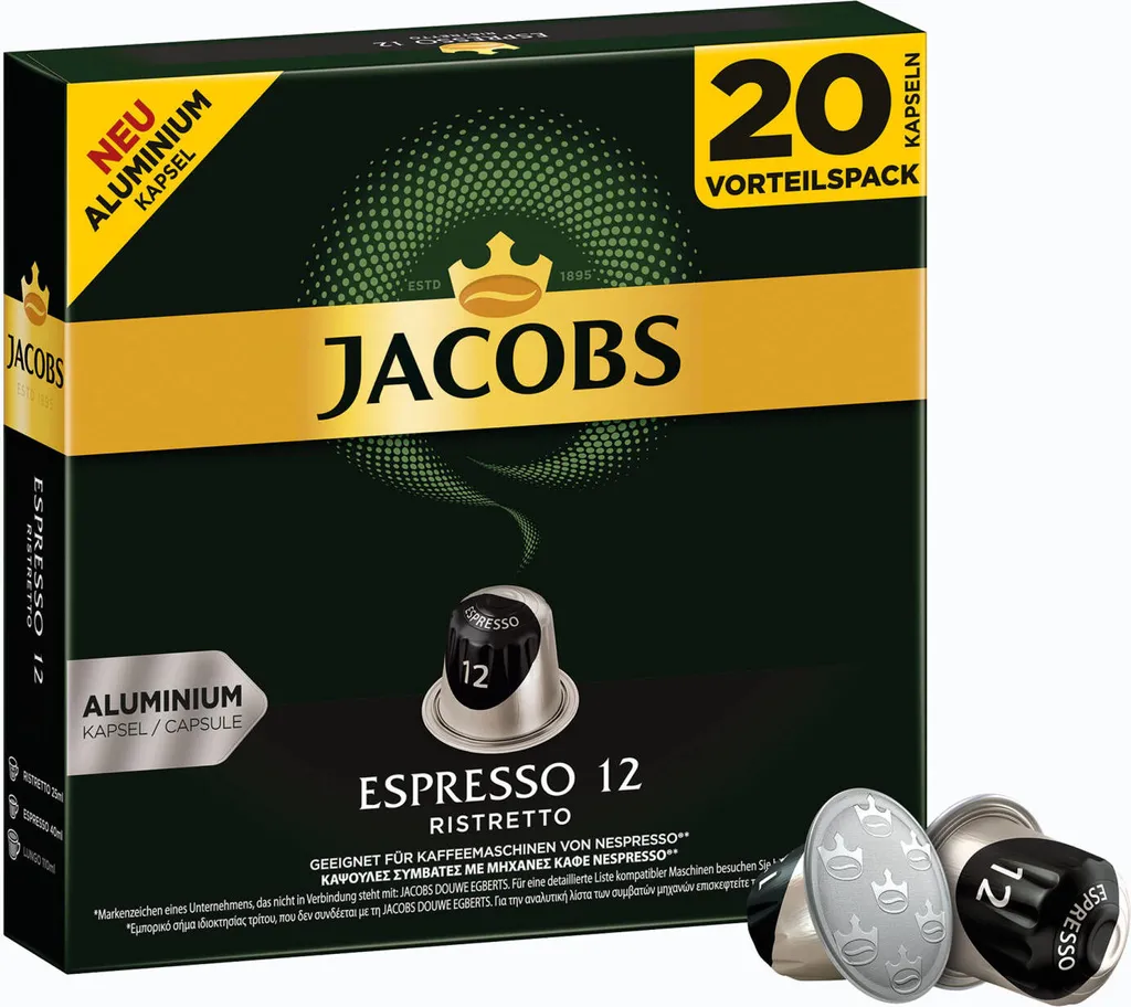 JACOBS Kapseln Espresso Ristretto 200 Nespresso Kompatible Kaffeekapseln 5 JACOBS Kapseln Espresso Ristretto 200 Nespresso Kompatible Kaffeekapseln – Bild 3