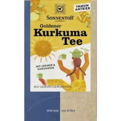 Sonnentor - Goldener KurkumaGewürztee - 36g Doppelkammerbeutel -Drink World Store d174eefef37d0c904f49d92548b7cecd