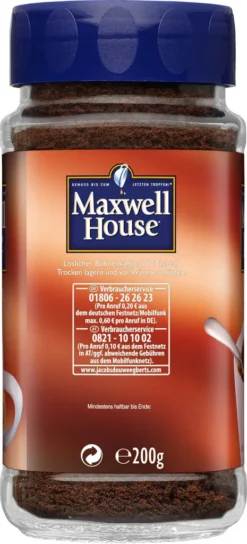 MAXWELL HOUSE Klassisch 6 X 200 G Gläser Löslicher Kaffee Instantkaffee 10 MAXWELL HOUSE Klassisch 6 X 200 G Gläser Löslicher Kaffee Instantkaffee -Drink World Store d29d3310a800d72ccad023f2119a5f86