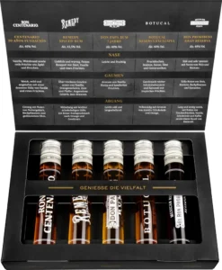 Premium Rum Tasting Set 5 X 0,05 L | Ron Centenario Solera 20 Fundación, Remedy Spiced Rum, Don Papa Rum 7 Jahre, Botucal Reserva Exclusiva & Ron Prohibido Gran Reserva Solera 15 -Drink World Store d2d0e164f390f8f7200652a06175b6aa
