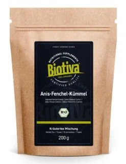 Biotiva Anis-Fenchel-Kümmel Tee 200g Aus Biologischem Anbau