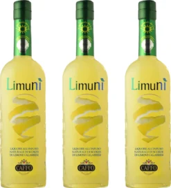 Limuni Limoncello Del Sud Zitronenlikör 3er Set, Spirituose, Alkohol, Flasche, 28 %, 3x500 Ml