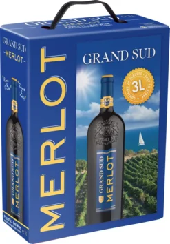 Grand Sud Merlot 13% 3,0L BiB (F) 12 Grand Sud Merlot 13% 3,0L BiB (F) -Drink World Store d98349b31ed927538d1ca2252ed52954